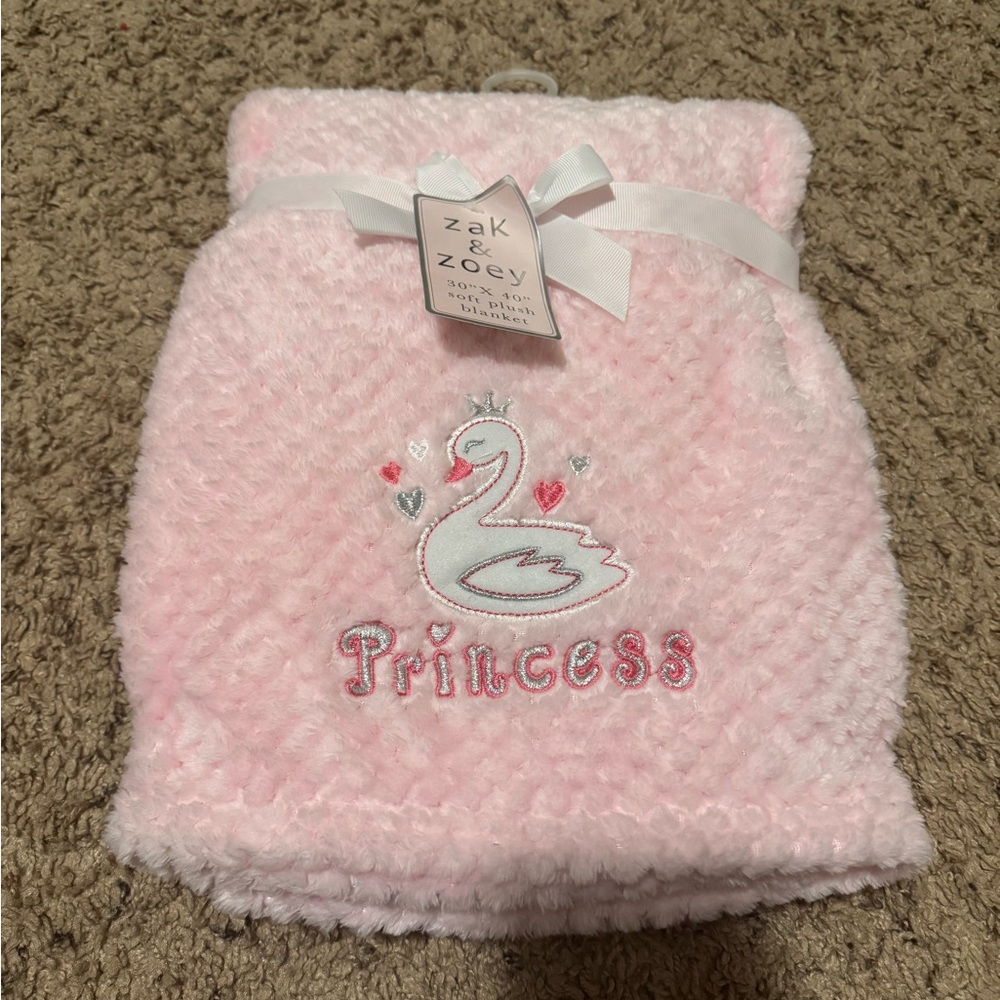 Zack & Zoey Pink Princess throw blanket